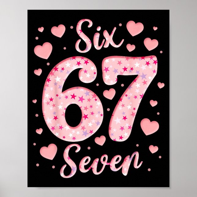 Poster Valentine’s Day 67 Meme Filled With Hearts Funny S (Devant)