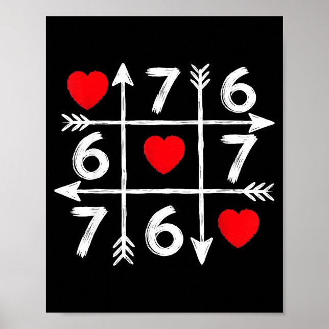 Poster Valentine’s Day 67 Six Seven Meme Love Heart Coupl (Devant)