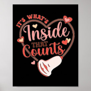 Poster Valentine Sonographie Tech Transducteur de coeur U