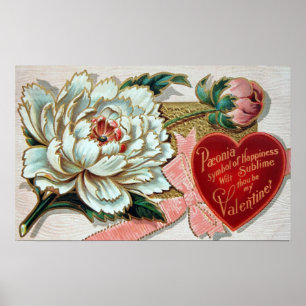 Poster Valentine victorien