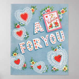 Poster Valentine vintage