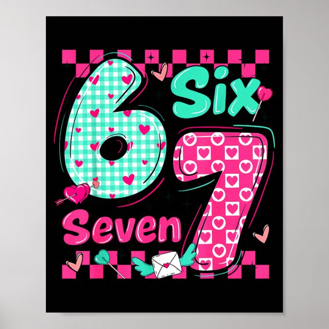 Poster Valentine's Day 6 7 Six Seven Preppy Hearts Couple (Devant)