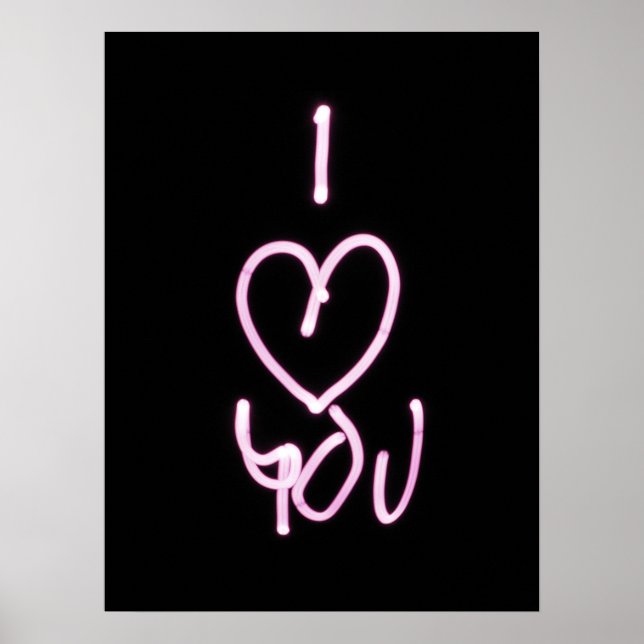 Poster Valentines Day Love U Typographic Image Citation A (Devant)