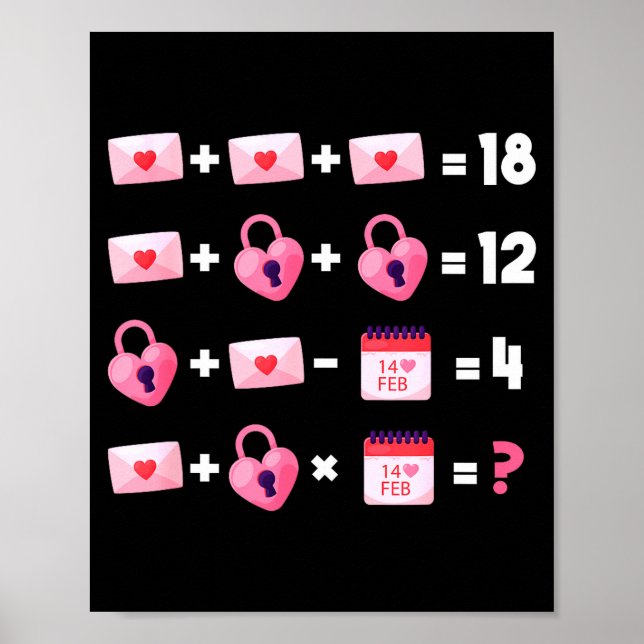 Poster Valentines Day Order Of Operations Valentines Math (Devant)