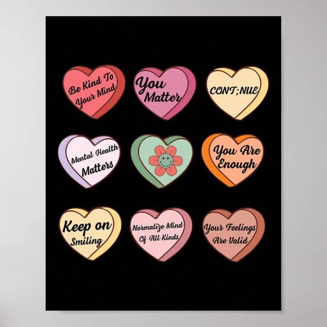 Poster Valentines de la santé Conseiller en problèmes de  (Devant)