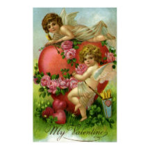 Valentines victoriennes vintages Day Angels Rose d