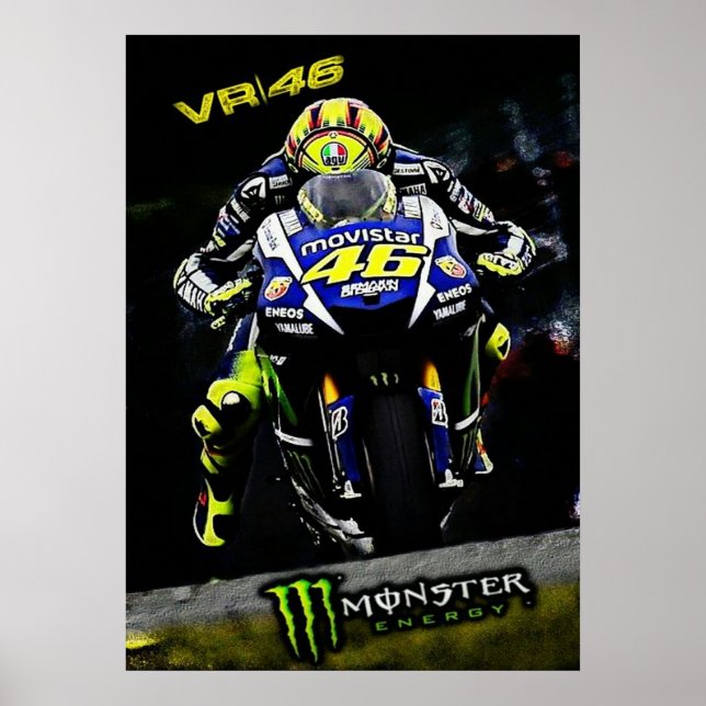 Poster valentino rossi, moto gp legend,    the doctor 46, (Devant)