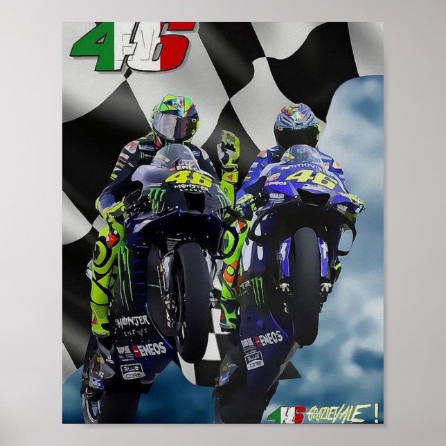 Poster valentino rossi, moto gp legend, the doctor 46, ro (Devant)