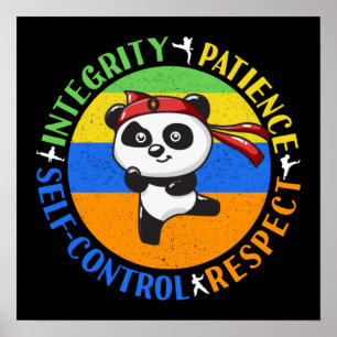 Poster Valeurs des arts martiaux - Garçons Karate Mindset