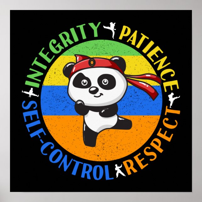 Poster Valeurs des arts martiaux - Garçons Karate Mindset (Devant)