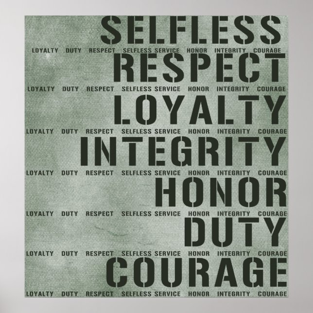 Poster Valeurs militaires (Devant)
