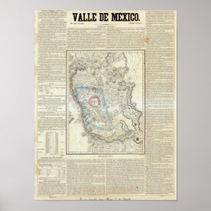 Poster Valle De Mexique, Mexique