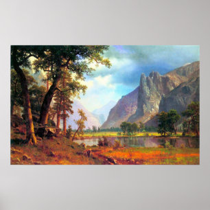 Poster Vallée 2 de Yosemite par Bierstadt