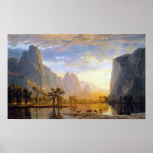 Poster Vallée Albert Bierstadt de Yosemite
