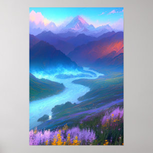 Poster Vallée de Blue Mist