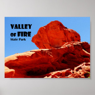 Poster Vallée de feu Parc d'état Nevada Amérique USA
