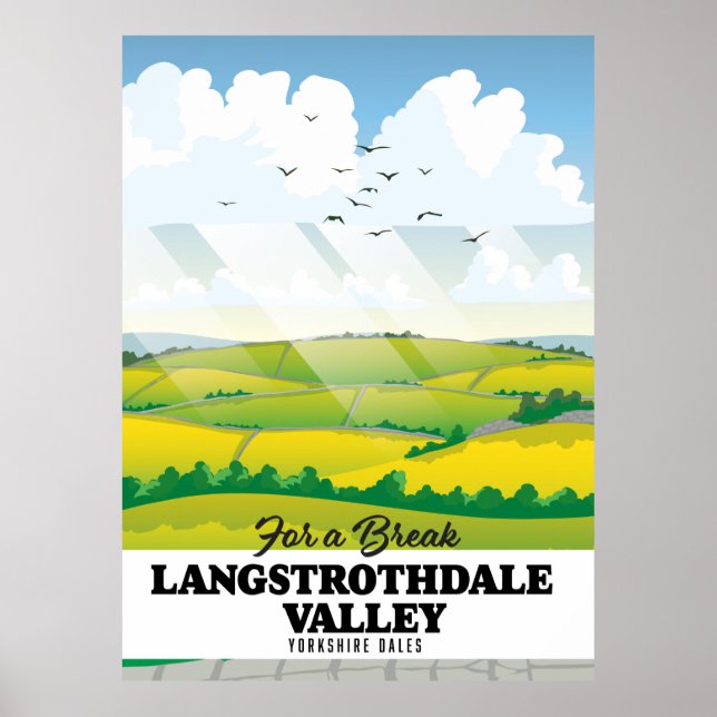 Poster vallée de Langstrothdale Yorkshire Dales (Devant)