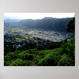Poster Vallée de Manoa, O'ahu, Hawai'i