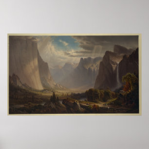 Poster Vallée de Yosemite. Après la peinture de Thomas Hi