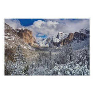Poster Vallée de Yosemite dans la neige