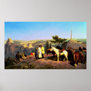 Poster Vallée de Yosemite depuis Glacier Point 1874