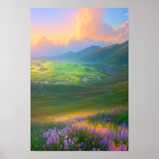 Poster Vallée des rêves colorés (Devant)