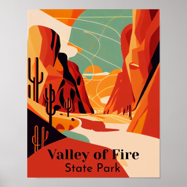 Poster Vallée Du Feu Contemorant Voyage (Devant)