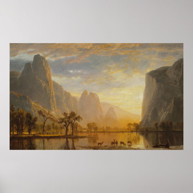 Poster Vallée du Yosemite Albert Bierstadt (Devant)