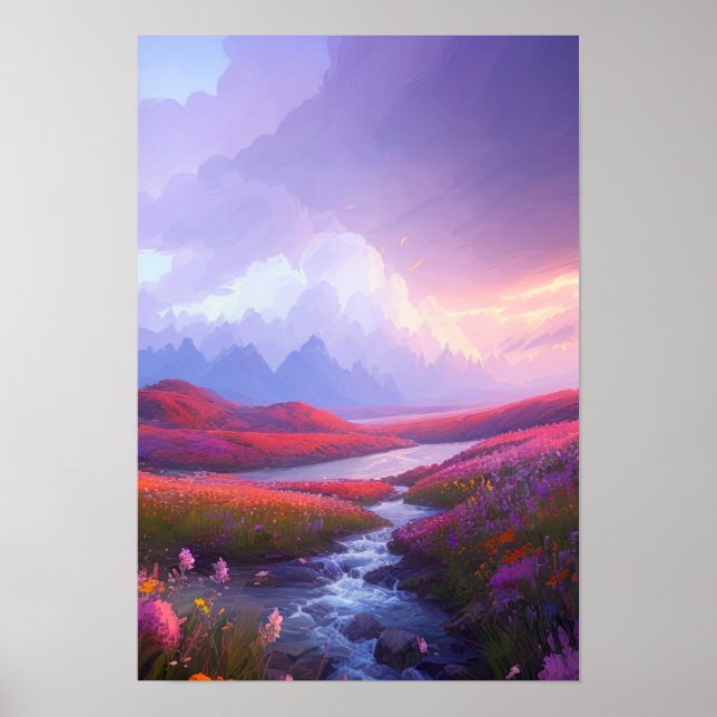 Poster Vallée Paisible Avant La Tempête (Devant)