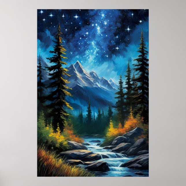 Poster Vallée sous le ciel céleste (Devant)