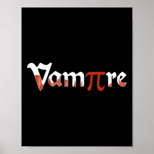 Poster Vampire Funny Halloween Pi Jour Joke Costume Math 