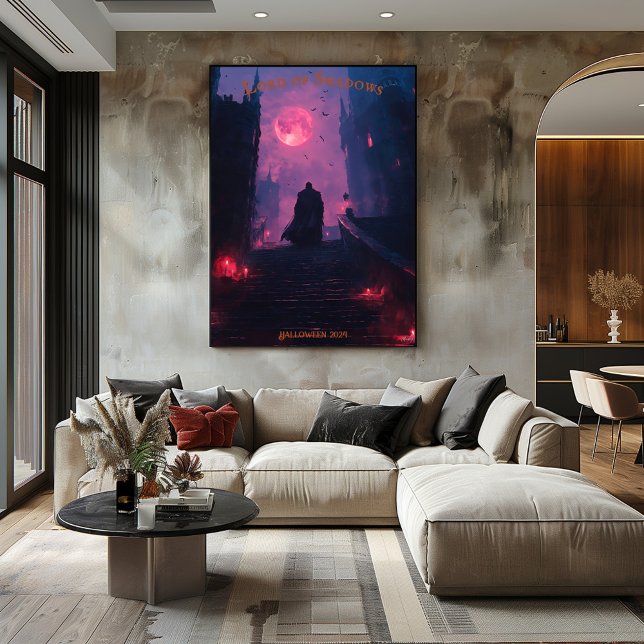 Poster Vampire Lord Halloween with Grand Staircase Castle (Créateur téléchargé)