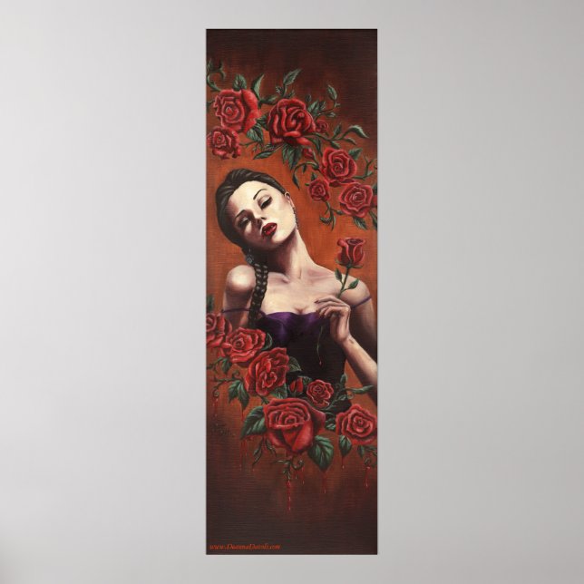 Poster Vampire Roses de sang Vampire Art Vampire (Devant)