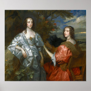 Poster Van Dyck - Countesses Of Chesterfield and Hunting…