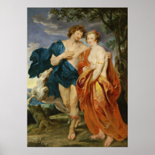 Poster Van Dyck - George Villiers Marquis, Épouse Katheri