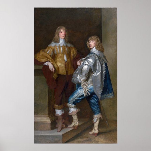 Poster Van Dyck - John Stuart Et Frère Bernard Stuart (Devant)