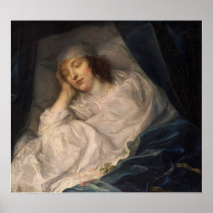 Poster Van Dyck - Lady Digby Sur Son Lit De Mort