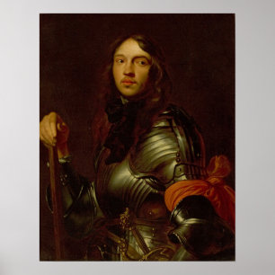 Poster Van Dyck - Portrait d'un homme en armure avec écha