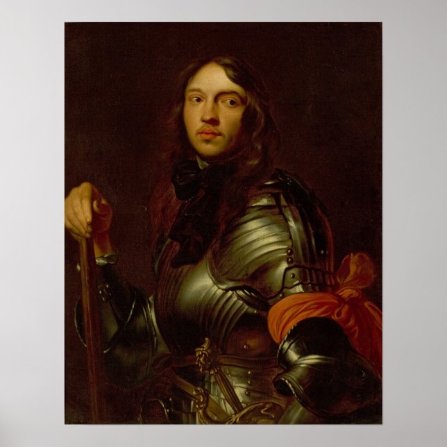 Poster Van Dyck - Portrait D'Un Homme En Armure Avec Roug (Devant)