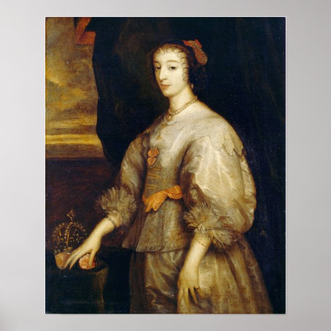 Poster Van Dyck - Reine Henrietta Maria (Devant)