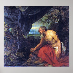Poster Van Dyck - Saint Jerome