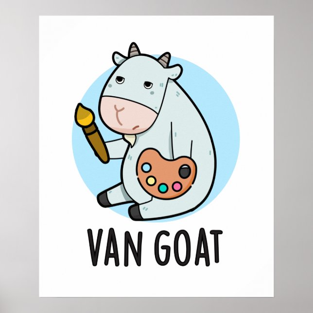 Poster Van Goat Amusant Artiste Pun (Devant)