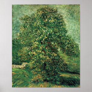 Poster Van Gogh - Arbre de châtaignes en fleurs