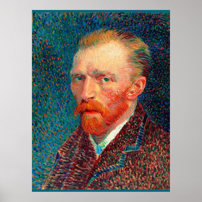 Poster Van Gogh - Autoportrait, 1887, Vincent van Gogh, (Devant)