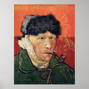Poster Van Gogh - Autoportrait avec l'oreille bandée
