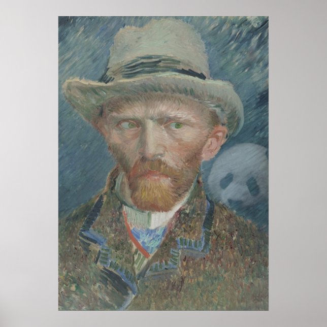 Poster : Van Gogh Autoportrait avec Panda géant (Devant)