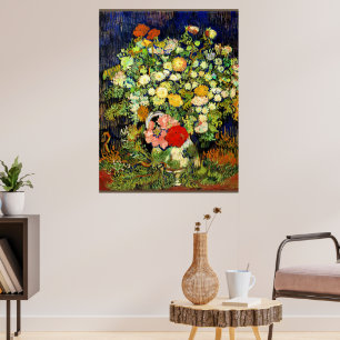 Poster Van Gogh - Bouquet de fleurs dans un vase