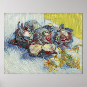 Poster Van Gogh - Cabbages Rouges Et Oignons