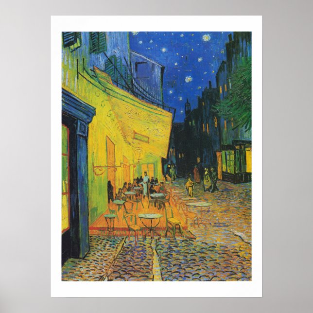 Poster Van Gogh | Café Terrasse en soirée | 1888 (Devant)