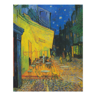 Poster Van Gogh Café Terrasse Rue Française Scène